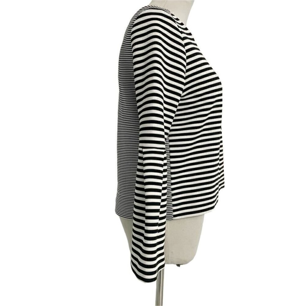 Karen Millen Size 8  Top Blouse Long Sleeve Stripe Career Professional - Picture 2 of 5